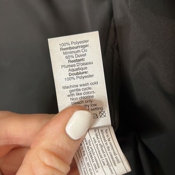 J. Crew black and tan duvet filled puffer vest size xsmall - Picture 5 of 6